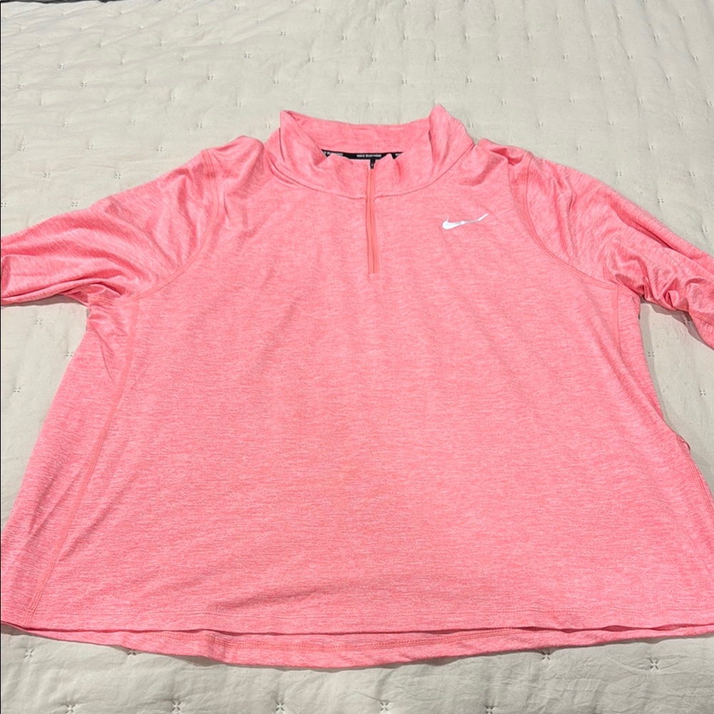 NWOT Nike Women's Running Pink Quarter-Zip Top